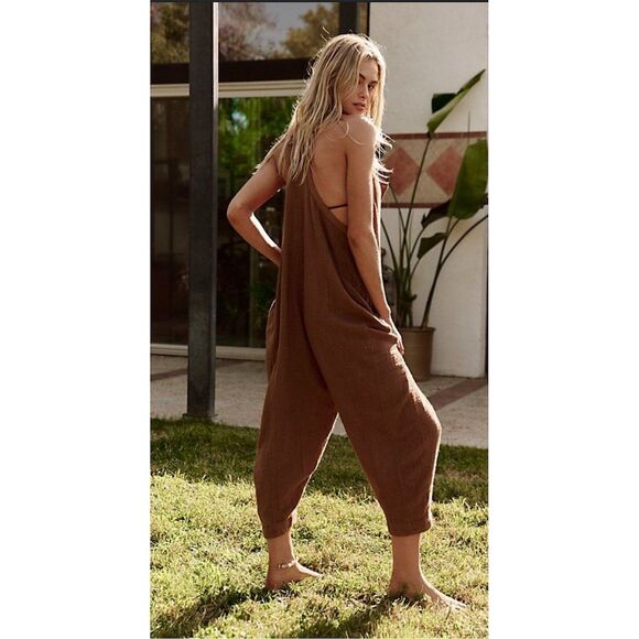 FREE PEOPLE Free-Est - Coastal Cruisin' Jumpsuit sz medium $98 sold out! - Picture 2 of 12